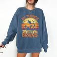 All Teachers Love Brains Halloween Teacher Comfort Colors Sweatshirt Denim