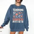 Teaching Future Artists For Art Teachers And Lovers For Men Women Girls Kids Comfort Colors Sweatshirt Denim Teaching Future Artists For Art Teachers And Lovers For Men Women Girls Kids Comfort Colors Sweatshirt Denim