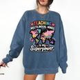 Teaching Multilingual Minds Learners English ESL Teacher Comfort Colors Sweatshirt Denim Teaching Multilingual Minds Learners English ESL Teacher Comfort Colors Sweatshirt Denim
