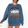 Team Preschool Boo Crew Halloween Teacher Student Costume Comfort Colors Sweatshirt Denim Team Preschool Boo Crew Halloween Teacher Student Costume Comfort Colors Sweatshirt Denim