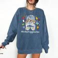 Technology Teacher Messy Bun Technology Teaching Comfort Colors Sweatshirt Denim Technology Teacher Messy Bun Technology Teaching Comfort Colors Sweatshirt Denim