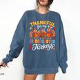 Thankful For My Kindergarten Turkeys Thanksgiving Teacher Comfort Colors Sweatshirt Denim Thankful For My Kindergarten Turkeys Thanksgiving Teacher Comfort Colors Sweatshirt Denim