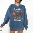 Thankful For My Prek Turkeys In Masks Thanksgiving Teacher For Men Women Comfort Colors Sweatshirt Denim Thankful For My Prek Turkeys In Masks Thanksgiving Teacher For Men Women Comfort Colors Sweatshirt Denim