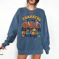 Thankful For My Preschool Turkeys Thanksgiving Teacher Fall Comfort Colors Sweatshirt Denim