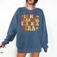 In My Thankful Teacher Era Autumn Thanksgiving Fall Season Comfort Colors Sweatshirt Denim In My Thankful Teacher Era Autumn Thanksgiving Fall Season Comfort Colors Sweatshirt Denim
