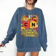 Thanksgiving 67 Meme Science Teacher Periodic Table Women Comfort Colors Sweatshirt Denim