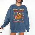 Thanksgiving Grammar Thankful English Teacher Fall Turkey Comfort Colors Sweatshirt Denim