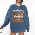 Thanksgiving Shirts For Women With My Gnomies Teachers Gnome Comfort Colors Sweatshirt Denim