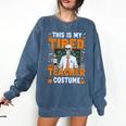 This Is My Tired Teacher Costume Halloween Costumes Comfort Colors Sweatshirt Denim This Is My Tired Teacher Costume Halloween Costumes Comfort Colors Sweatshirt Denim