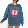 Tired Teachers Club Study Lover School Apparel Comfort Colors Sweatshirt Denim