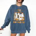 TK Boo Crew Preppy Halloween Floral Ghost TK Teacher Team TK Comfort Colors Sweatshirt Denim TK Boo Crew Preppy Halloween Floral Ghost TK Teacher Team TK Comfort Colors Sweatshirt Denim