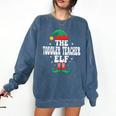 The Toddler Teacher Elf Christmas Matching Family Comfort Colors Sweatshirt Denim The Toddler Teacher Elf Christmas Matching Family Comfort Colors Sweatshirt Denim