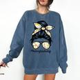 History Teacher Messy Bun Life Hair Glasses Comfort Colors Sweatshirt Denim History Teacher Messy Bun Life Hair Glasses Comfort Colors Sweatshirt Denim