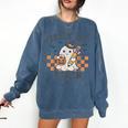 Trick Or Teach Teacher Comfort Colors Sweatshirt Denim Trick Or Teach Teacher Comfort Colors Sweatshirt Denim