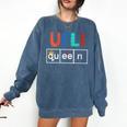 UFLI Queen Science Of Reading Literacy Teacher Appreciation Comfort Colors Sweatshirt Denim UFLI Queen Science Of Reading Literacy Teacher Appreciation Comfort Colors Sweatshirt Denim
