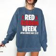 We Wear Red For Red Ribbon Week Awareness Mothers Teachers Comfort Colors Sweatshirt Denim We Wear Red For Red Ribbon Week Awareness Mothers Teachers Comfort Colors Sweatshirt Denim