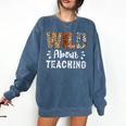 Wild About Teaching Teacher Lover Animals Leopard Zebra Comfort Colors Sweatshirt Denim Wild About Teaching Teacher Lover Animals Leopard Zebra Comfort Colors Sweatshirt Denim