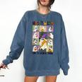 Women Halloween The Teacher Tour Ghosts Pencil Pumpkins Comfort Colors Sweatshirt Denim Women Halloween The Teacher Tour Ghosts Pencil Pumpkins Comfort Colors Sweatshirt Denim