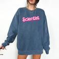 Women Retro Pink Scientist Science Teacher Back To School Comfort Colors Sweatshirt Denim Women Retro Pink Scientist Science Teacher Back To School Comfort Colors Sweatshirt Denim