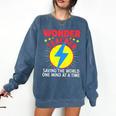 Wonder Teacher Costume Shirt Teacher Halloween Costume Men Women Comfort Colors Sweatshirt Denim Wonder Teacher Costume Shirt Teacher Halloween Costume Men Women Comfort Colors Sweatshirt Denim