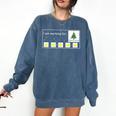 I Am Working For Christmas Break Special Education Teacher Comfort Colors Sweatshirt Denim