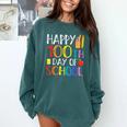 100 Days Of School Teacher And Student Comfort Colors Sweatshirt Blue Spruce