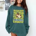 100th Day Of School Teacher Monkey Pun Banana For Men Women Girls Kids Comfort Colors Sweatshirt Blue Spruce