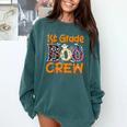 1st Grade Boo Crew First Grade Halloween Teacher Comfort Colors Sweatshirt Blue Spruce
