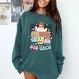 3rd Grade Boo Crew Third Grade Halloween Costume Teacher Kid Comfort Colors Sweatshirt Blue Spruce