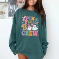 4th Grade Boo Crew Fourth Grade Teacher Kids Happy Halloween Comfort Colors Sweatshirt Blue Spruce