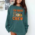 4th Grade Boo Crew Teacher Student Halloween Comfort Colors Sweatshirt Blue Spruce
