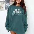 67 Meme PEMDAS Elementary Math Teacher Joke Brainrot Premium Tri-Blend Comfort Colors Sweatshirt Blue Spruce