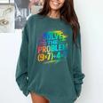 67 Meme PEMDAS Elementary Math Teacher Six Seven Comfort Colors Sweatshirt Blue Spruce