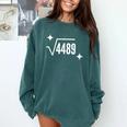 67 Meme Square Root 4489 Slang Math Teacher Men Women Comfort Colors Sweatshirt Blue Spruce