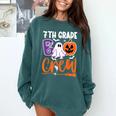 7th Grade Boo Crew Teacher Student Halloween Costume Comfort Colors Sweatshirt Blue Spruce