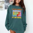 AAC Awareness AAC Teacher It's Not A Screen It's My Voice Men Women Comfort Colors Sweatshirt Blue Spruce AAC Awareness AAC Teacher It's Not A Screen It's My Voice Men Women Comfort Colors Sweatshirt Blue Spruce