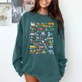 Alphabet Vehicles ABCs Learning Teachers Kids Boys Girls Comfort Colors Sweatshirt Blue Spruce Alphabet Vehicles ABCs Learning Teachers Kids Boys Girls Comfort Colors Sweatshirt Blue Spruce