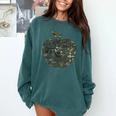 Apple Camoflauge Clothing Camo Student Teacher Cute School Comfort Colors Sweatshirt Blue Spruce