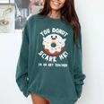 Art Teacher Halloween Donut Lover Costume Kawaii Monster Comfort Colors Sweatshirt Blue Spruce Art Teacher Halloween Donut Lover Costume Kawaii Monster Comfort Colors Sweatshirt Blue Spruce