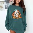 Art Teacher Painting Brushes Retro Pumpkin Ghost Artist Comfort Colors Sweatshirt Blue Spruce Art Teacher Painting Brushes Retro Pumpkin Ghost Artist Comfort Colors Sweatshirt Blue Spruce