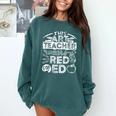 This Art Teacher Wears Red For Ed Men Women Comfort Colors Sweatshirt Blue Spruce This Art Teacher Wears Red For Ed Men Women Comfort Colors Sweatshirt Blue Spruce