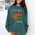 I Ate Some Pumpkin Pi Pie Math Teacher Halloween For Men Women Kids Comfort Colors Sweatshirt Blue Spruce