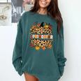 Autumn Fall SPED ED Teacher Thankful Grateful Pumpkin Retro Comfort Colors Sweatshirt Blue Spruce
