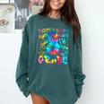 Back To School Eighth 8th Grade Tie Dye Typography Teacher Comfort Colors Sweatshirt Blue Spruce
