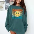 Back To School Groovy Smile Preschool Teachers Students Kids Comfort Colors Sweatshirt Blue Spruce Back To School Groovy Smile Preschool Teachers Students Kids Comfort Colors Sweatshirt Blue Spruce
