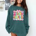 Back To School Kindergarten Preppy Teacher Girl Comfort Colors Sweatshirt Blue Spruce Back To School Kindergarten Preppy Teacher Girl Comfort Colors Sweatshirt Blue Spruce