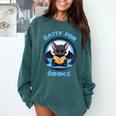Batty About Books Lover Teacher Librarian Bookish Halloween For Men Women Kids Comfort Colors Sweatshirt Blue Spruce Batty About Books Lover Teacher Librarian Bookish Halloween For Men Women Kids Comfort Colors Sweatshirt Blue Spruce
