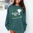Best Teacher By Par Golf Golfer Comfort Colors Sweatshirt Blue Spruce