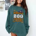 Biology Boo Crew Halloween Biology Teacher Matching For Men Women Kids Comfort Colors Sweatshirt Blue Spruce