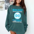 Biology Facts Science Teacher Student Biologist Comfort Colors Sweatshirt Blue Spruce